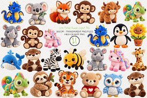Cute Plushie Animal Clipart PNG