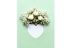 White roses and baby's breath, a Beauty & Fashion Photo by tilialucida