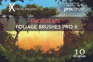 Procreate Foliage Brushes PRO II