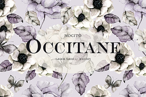 Occitane, Botanical Seamless Pattern