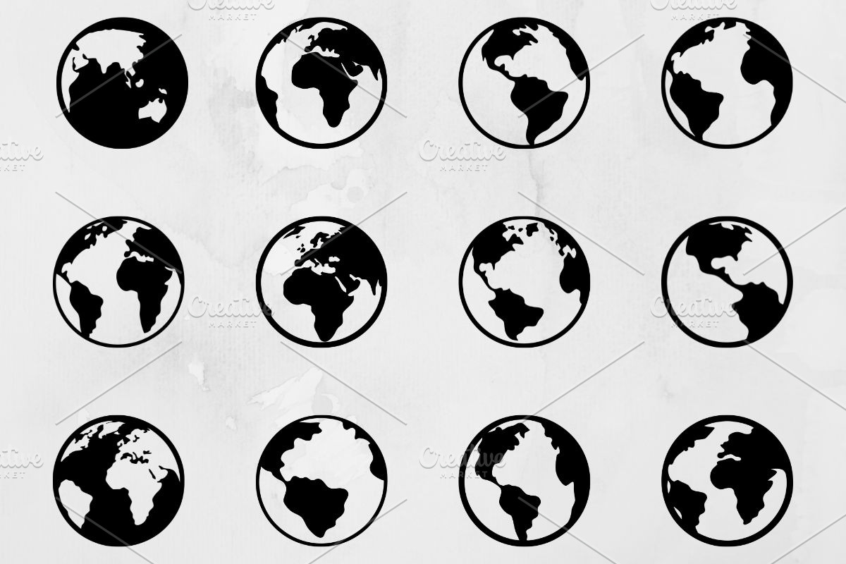 Earth Silhouette SVG, an Object Illustration by newminddesign (Photo 1 of 3)