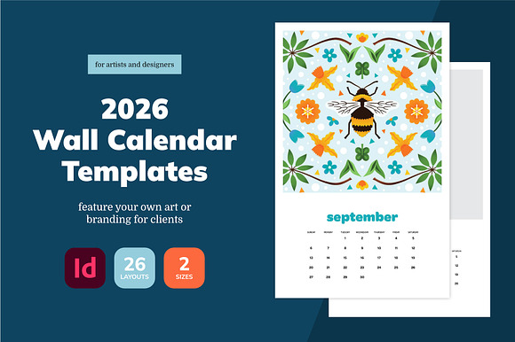 2026 InDesign Calendar Templates preview 7