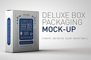 Deluxe Paper Box Mock-Up, a Packaging Mockup by TSOBG (Thumbnail 1 of 25)