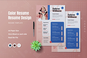 Color Resume, a Print Template by Fannan Studio
