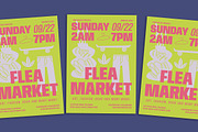 Bold Modern Flea Market Flyer, a Flyer Template by Gumico Studio. (Thumbnail 1 of 3)