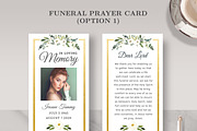 Funeral/ Memorial Prayer Card PC002, a Card Template by Draca Design Co (Thumbnail 3 of 4)