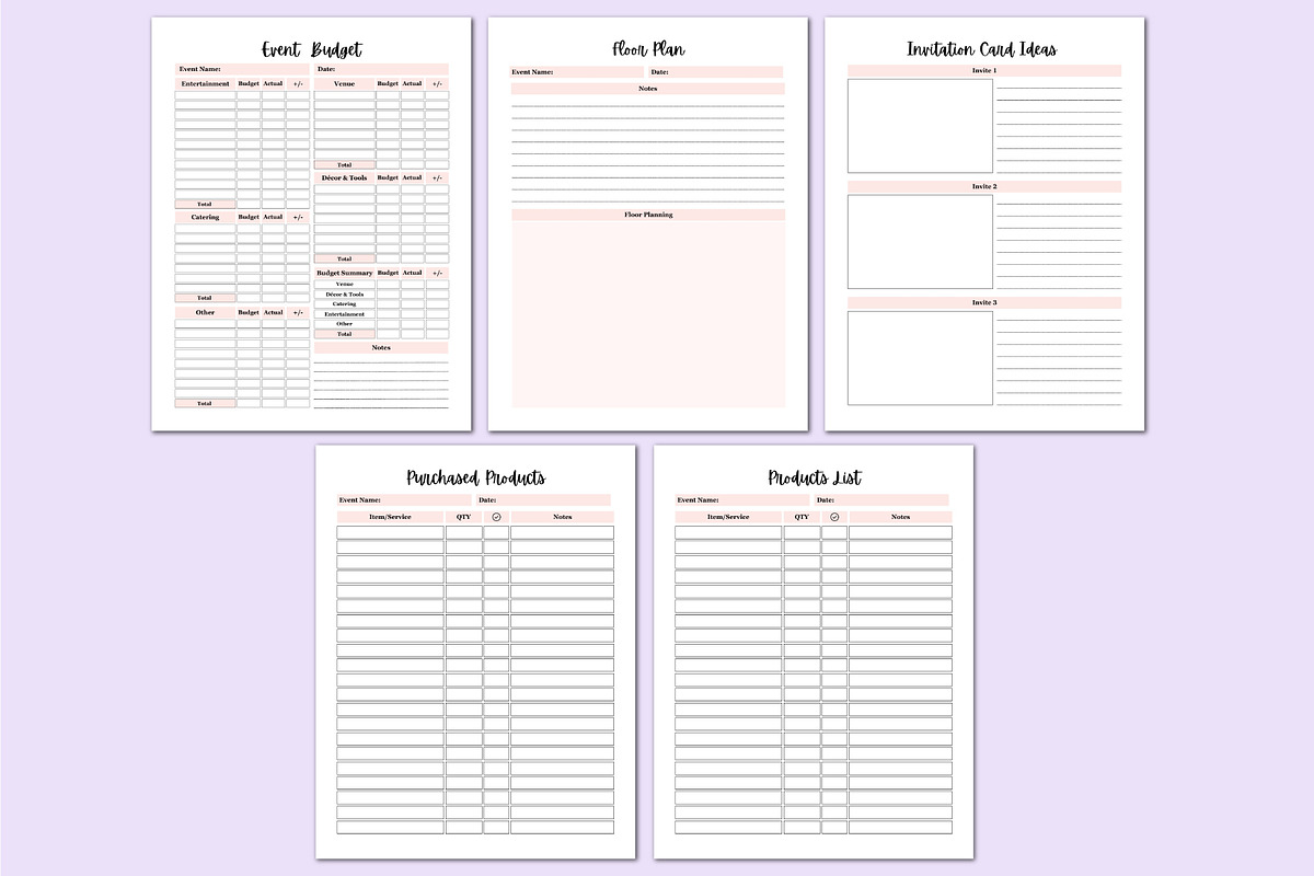 2025 Event & Party Planner For Canva, a Stationery Template by Shumaya (Photo 5 of 6)