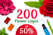 50% Off! 200+ Flower Logos Bundle, a Branding & Logo Template by Daria Volyanskaya (Thumbnail 1 of 6)