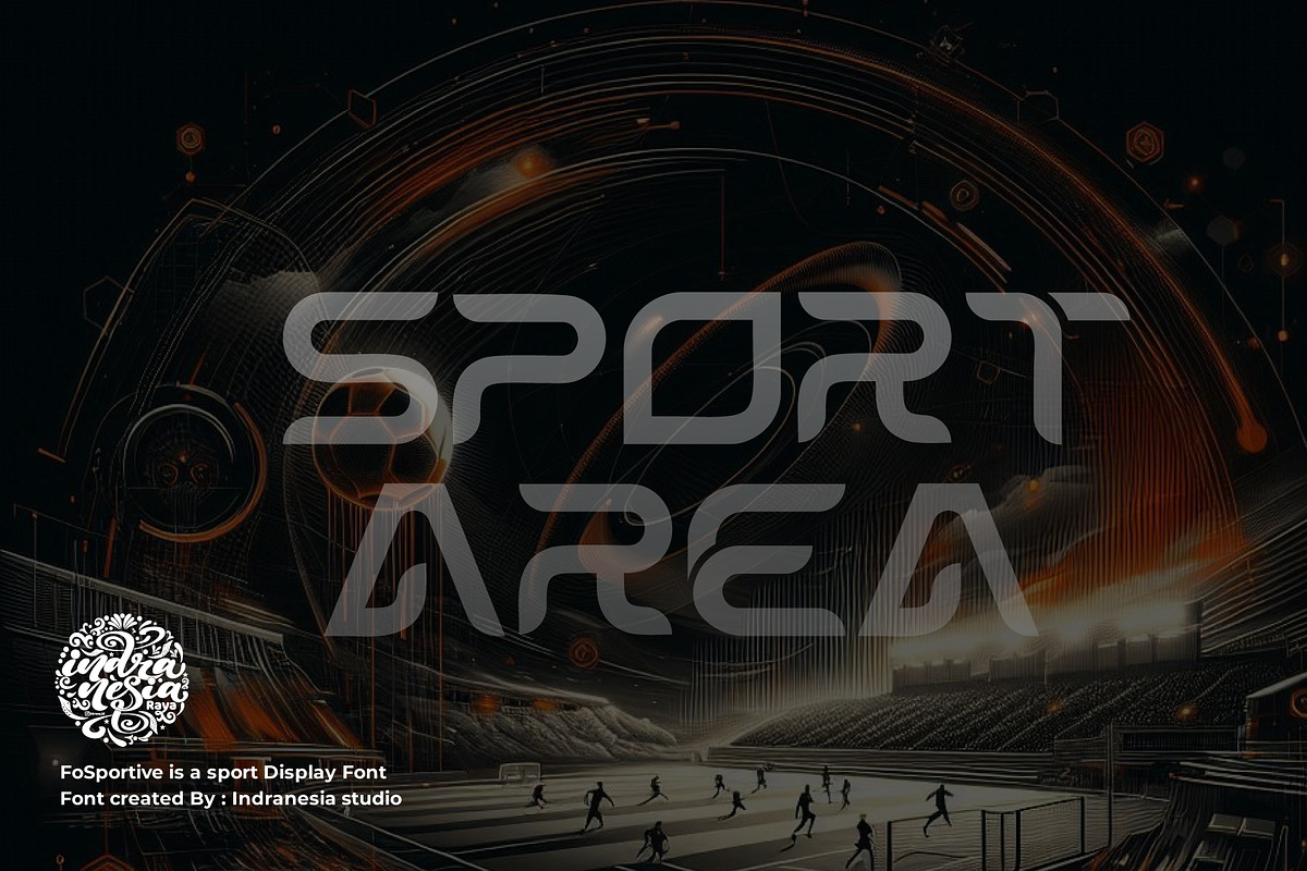 Fosportive display Sport Font, a Sans Serif Font by indranesia (Photo 3 of 3)