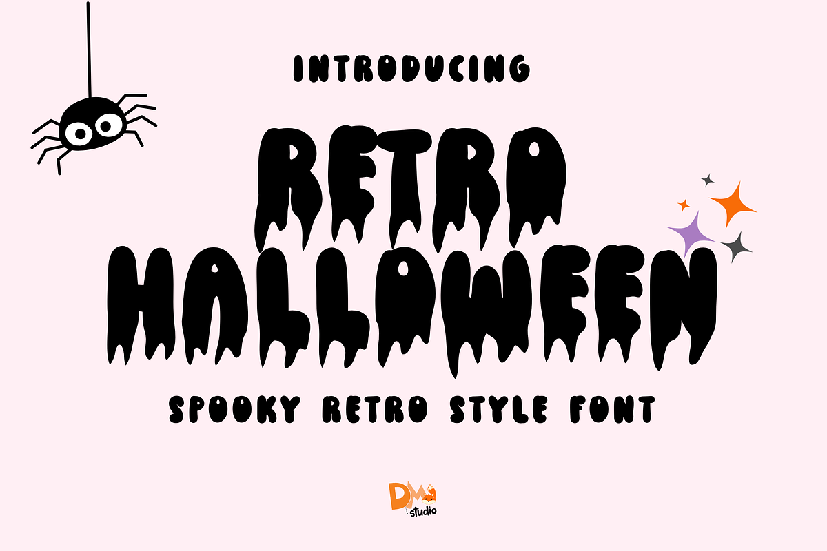 Retro Halloween Font, a Handwritten Font by Dm Studio (Photo 1 of 7)