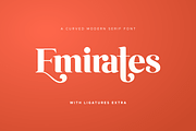 Emirates - Beautiful Curved Font, a Serif Font by Sensatype (Thumbnail 25 of 25)