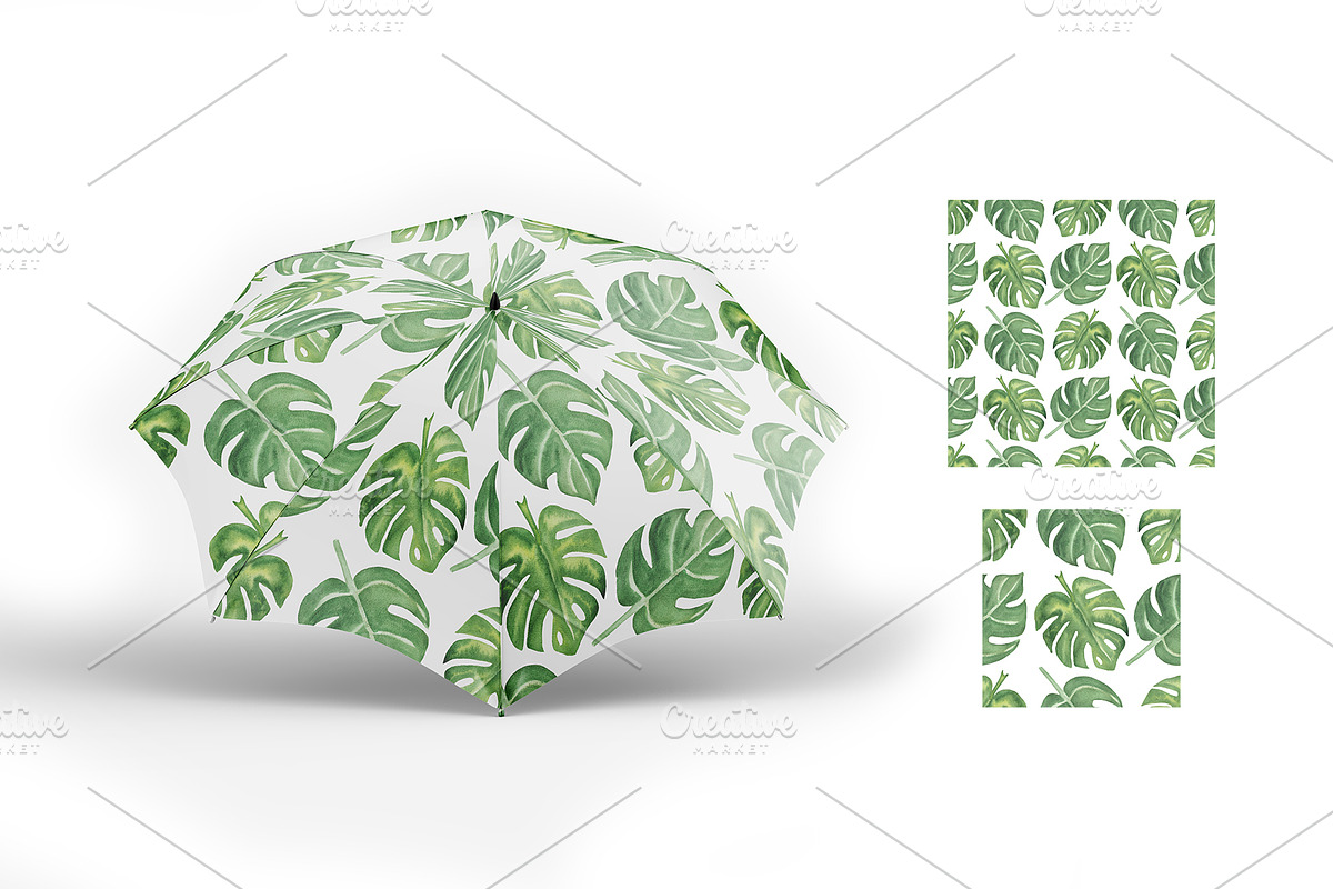 Watercolor Tropical Leaves, a Decorative Illustration by MayaNavits (Photo 10 of 12)