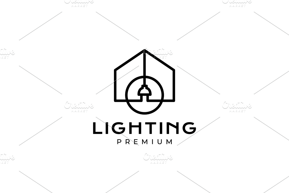 electric house minimalist line logo, a Branding & Logo Template by devastd