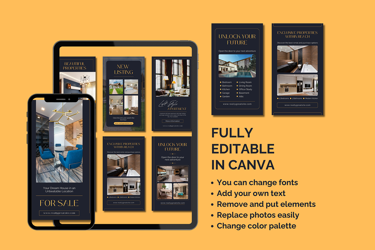 70+ Real Estate Instagram Stories, a Templates & Theme by TemplateCastleStore (Photo 9 of 9)