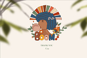 POSITIVE RETRO, BOHO GROOVY CLIPART, a Decorative Illustration by Usis (Thumbnail 20 of 20)