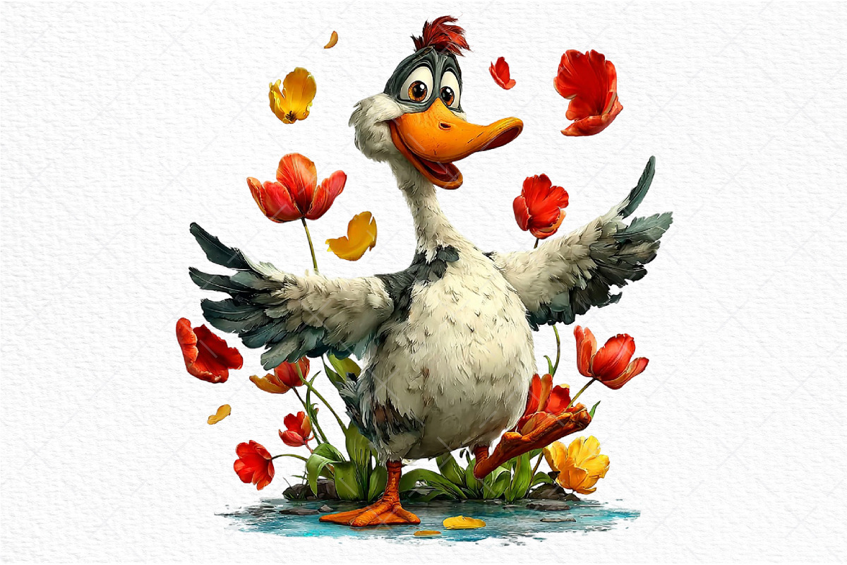Spring & Valentine Goose Clipart, an Illustration by Craft Nest (Photo 9 of 11)
