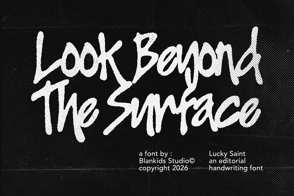 Lucky Saint a Handwriting Font, a Handwritten Font by Blankids Studio (Photo 2 of 11)