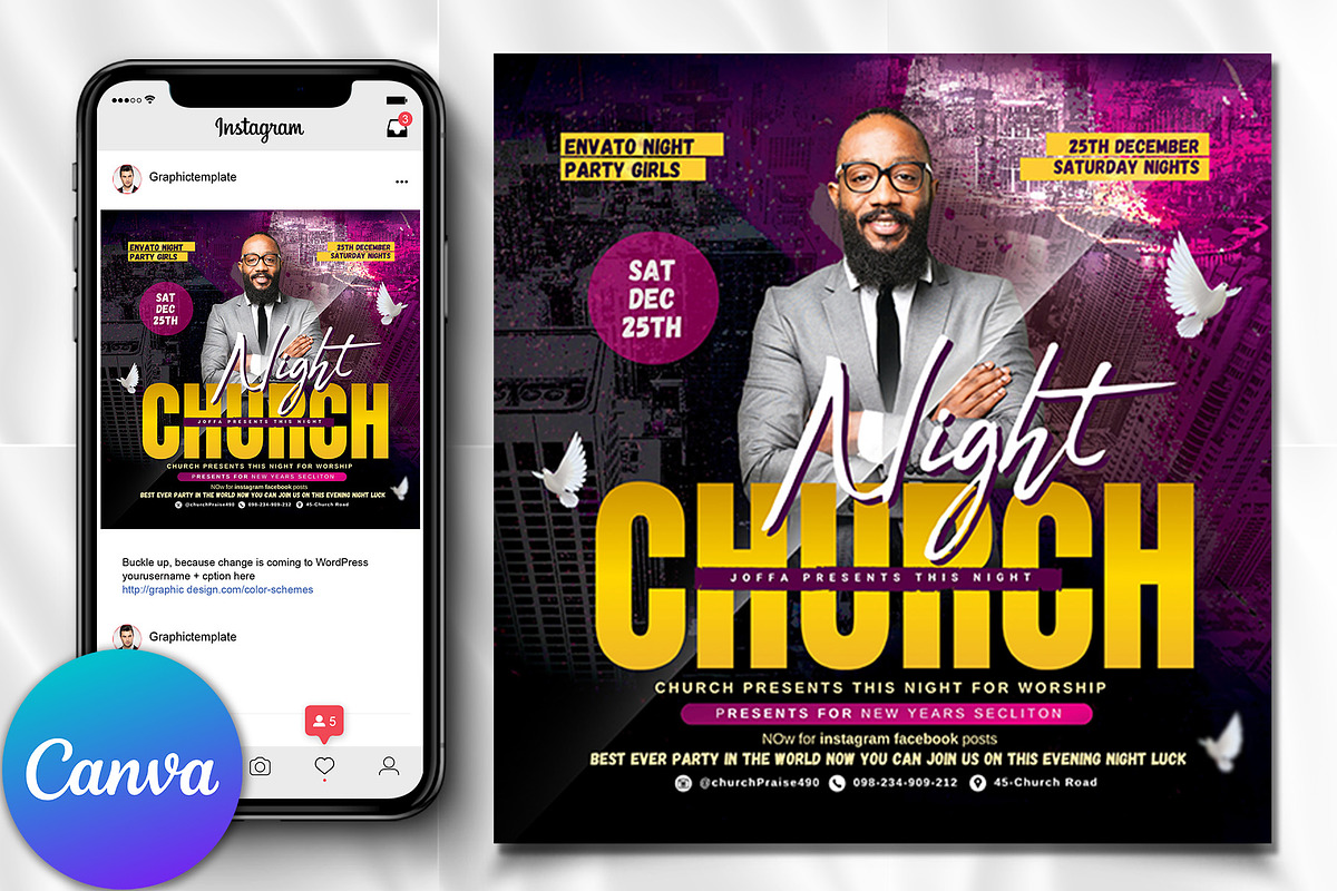 Church Flyer | Canva Flyer, a Social Media Template by Business Flyers (Photo 1 of 2)