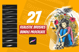 27 Realistic Brushes Bundle Procreat