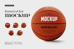 Basketball Ball Mockup Set, a Product Mockup by Country4k