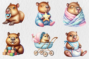 Cute Capybara Nursery Clipart, an Illustration by Rose Art (Thumbnail 2 of 5)