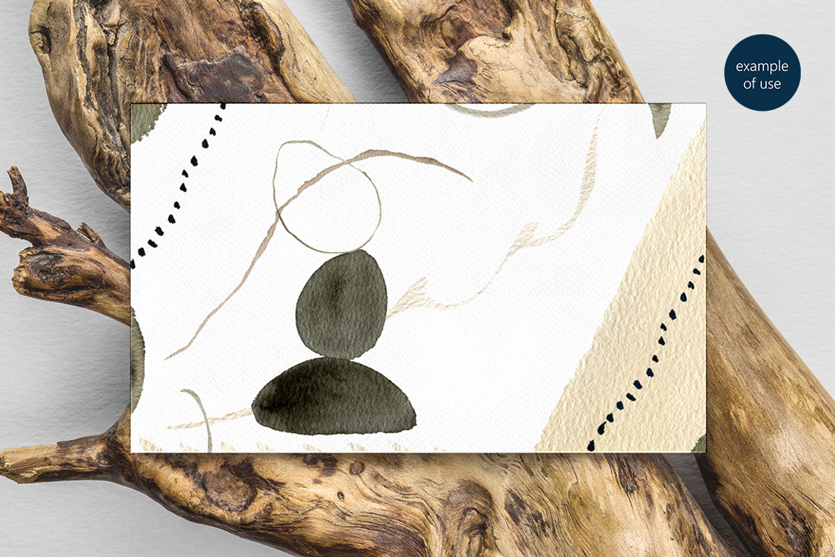 Japandi - abstract watercolor set, a Texture Graphic by KatsiarynaKa (Photo 9 of 19)