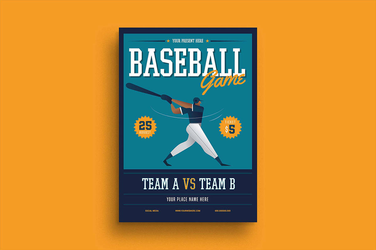 Baseball Game Flyer, a Flyer Template by megarez (Photo 1 of 3)