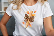 AutumnTeacher Pencil Bow PNG, an Illustration by Sublimation Artist (Thumbnail 5 of 9)