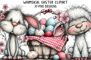 Whimsical Easter Clipart, an Illustration by Daily.Designs
