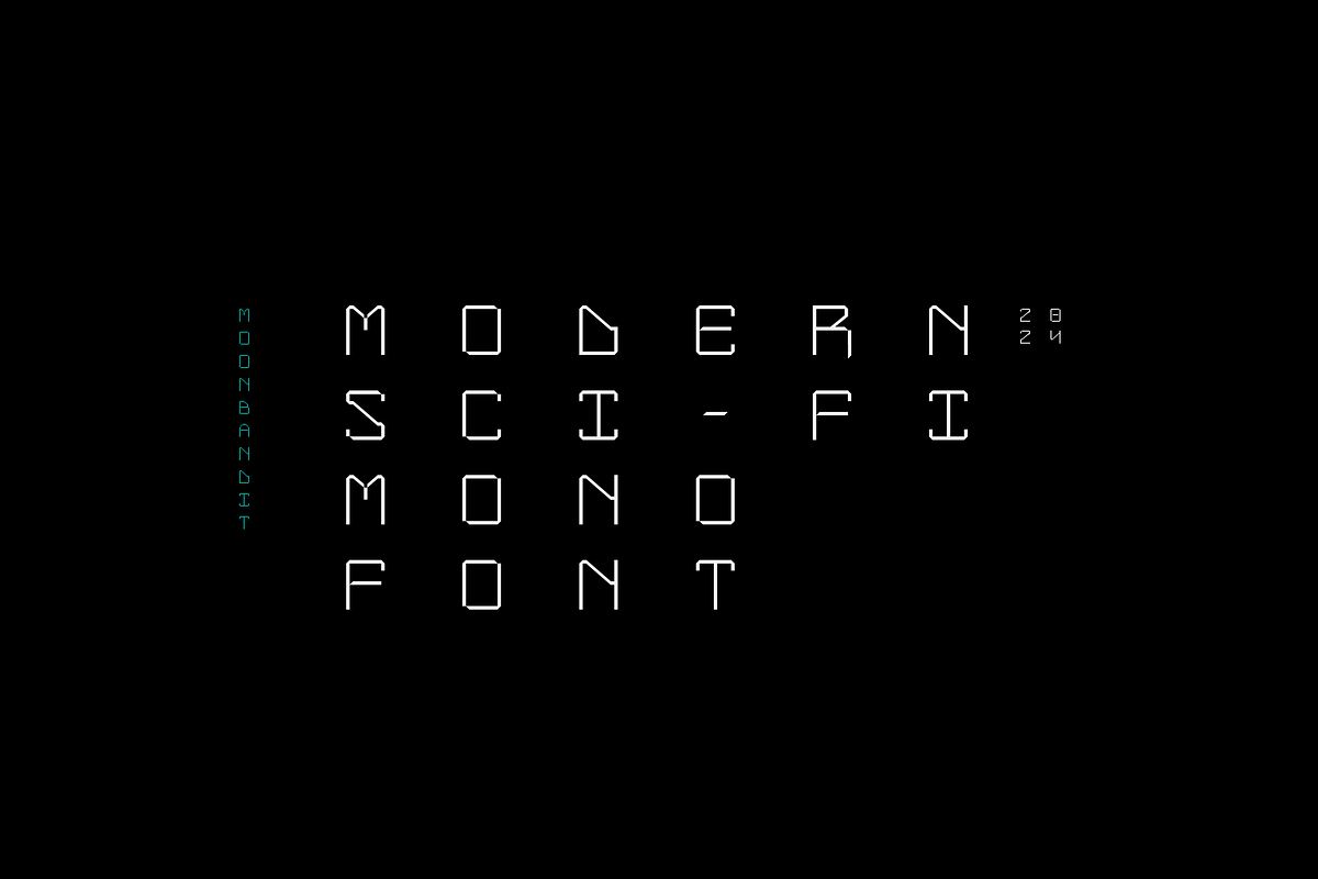 MBF Rhey Mono - Sci-fi Monospace, a Sans Serif Font by MoonBandit (Photo 3 of 7)
