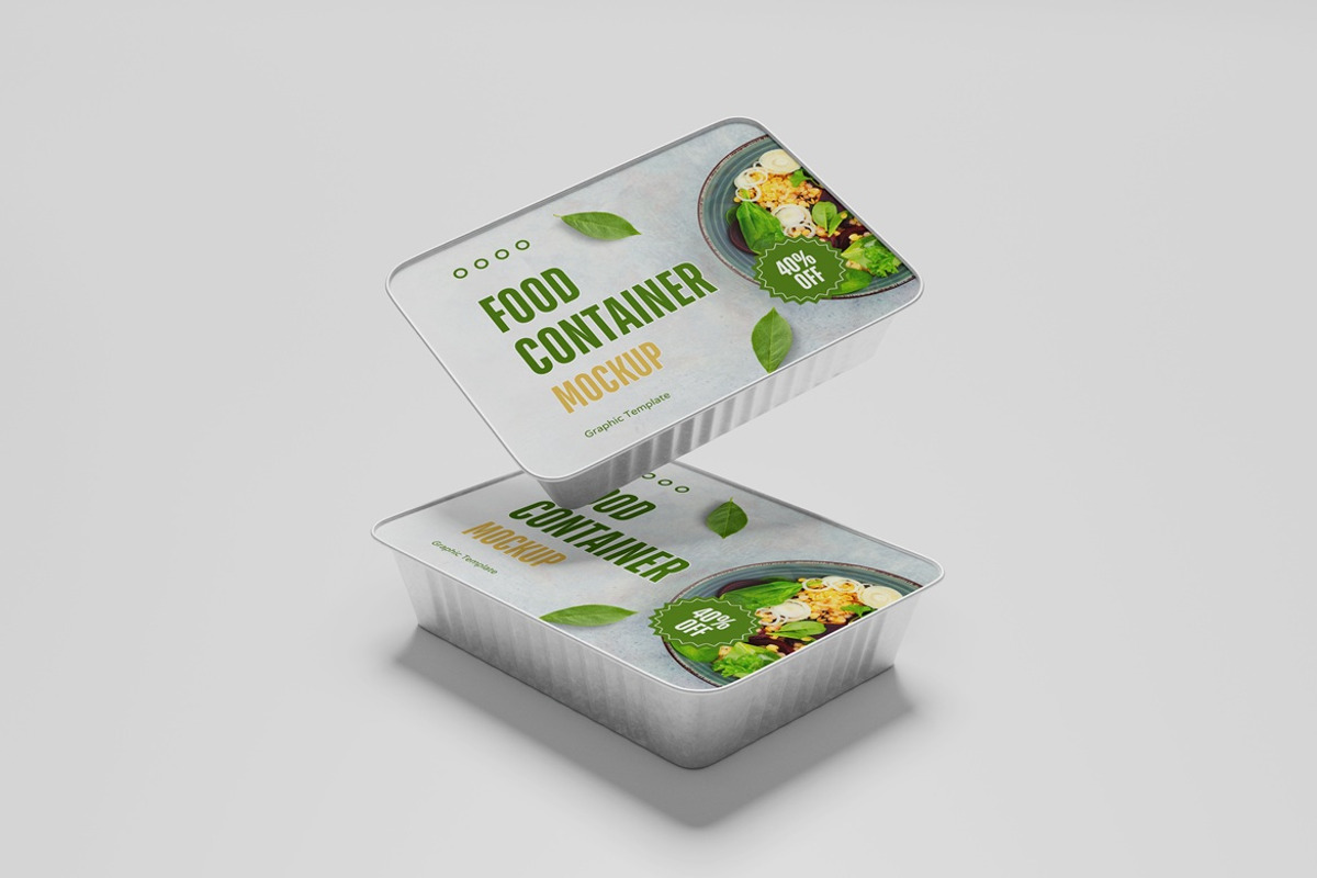 Aluminum Food Container Mockup, a Packaging Mockup by Pexelyou (Photo 7 of 10)