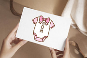 Cute Mom Baby Onesie SVG, an Object Graphic by Creative Art (Thumbnail 4 of 6)