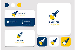 Logo of a rocket launching with, an Illustration by Aimagenarium@gmail.com