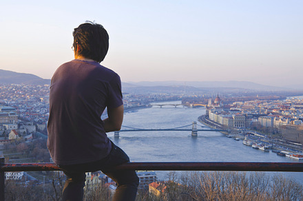 Man enjoy traveling
