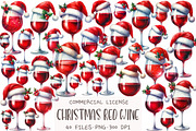 Christmas Red Wine Clipart, an Illustration by OK Design (Thumbnail 1 of 5)