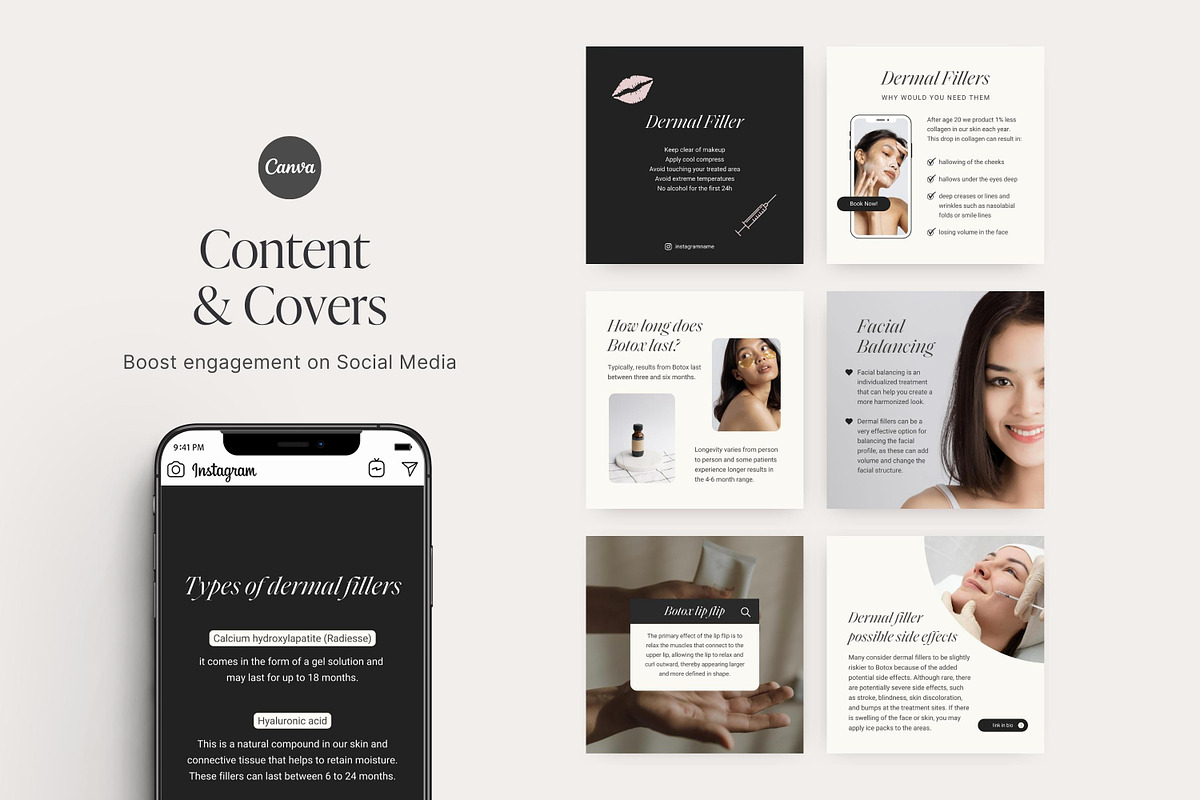 Nurse Injector Instagram BUNDLE, a Social Media Template by LiliesandBerries (Photo 8 of 21)
