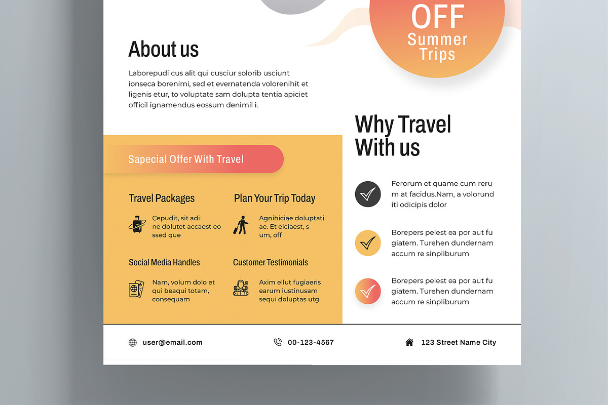 Travel Flyer Layout preview 3