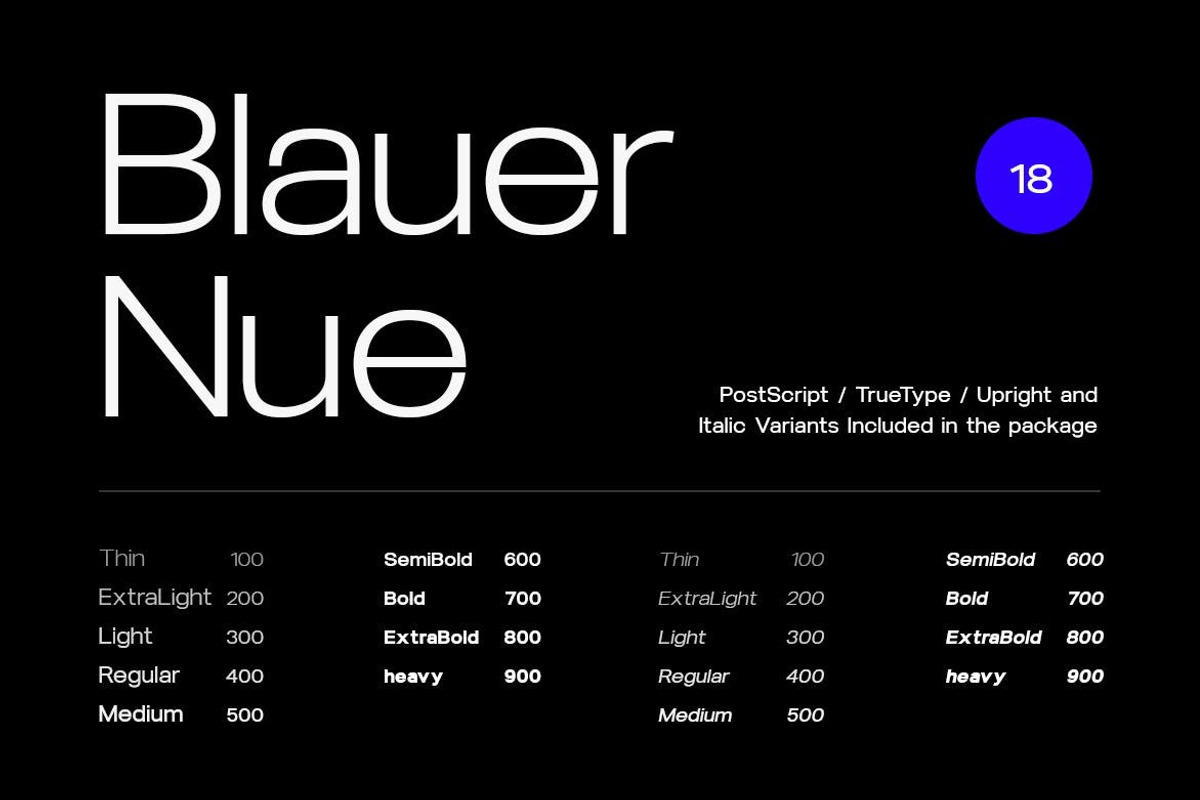 Blauer Nue - A premium sans-serif fo, a Sans Serif Font by Webhance Studio (Photo 2 of 9)