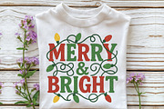 Merry and Bright PNG Christmas PNG, an Illustration by CraftArtStudio (Thumbnail 2 of 4)