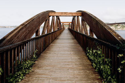Wooden bridge, pedestrian walkway, r, a Holiday Photo by Perpis