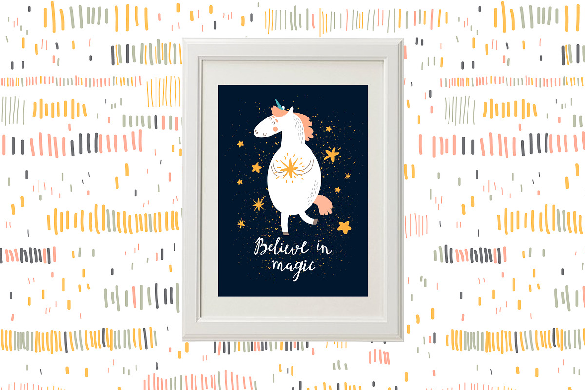 Believe in magic poster with unicorn, an Animal Illustration by KVIO (Photo 2 of 2)