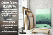 Canvas Poster Mock Up V4, a Print Template by Pixel Place (Thumbnail 1 of 6)