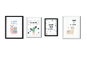 Cute llama set print and pattern, an Animal Illustration by Piixypeach (Thumbnail 3 of 6)