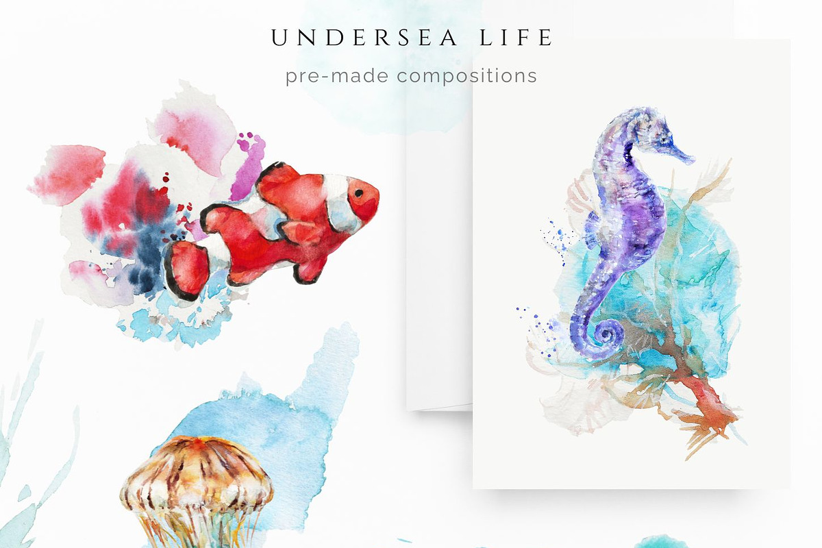 Undersea Life Watercolor, an Animal Illustration by Kolorata Art (Photo 8 of 14)
