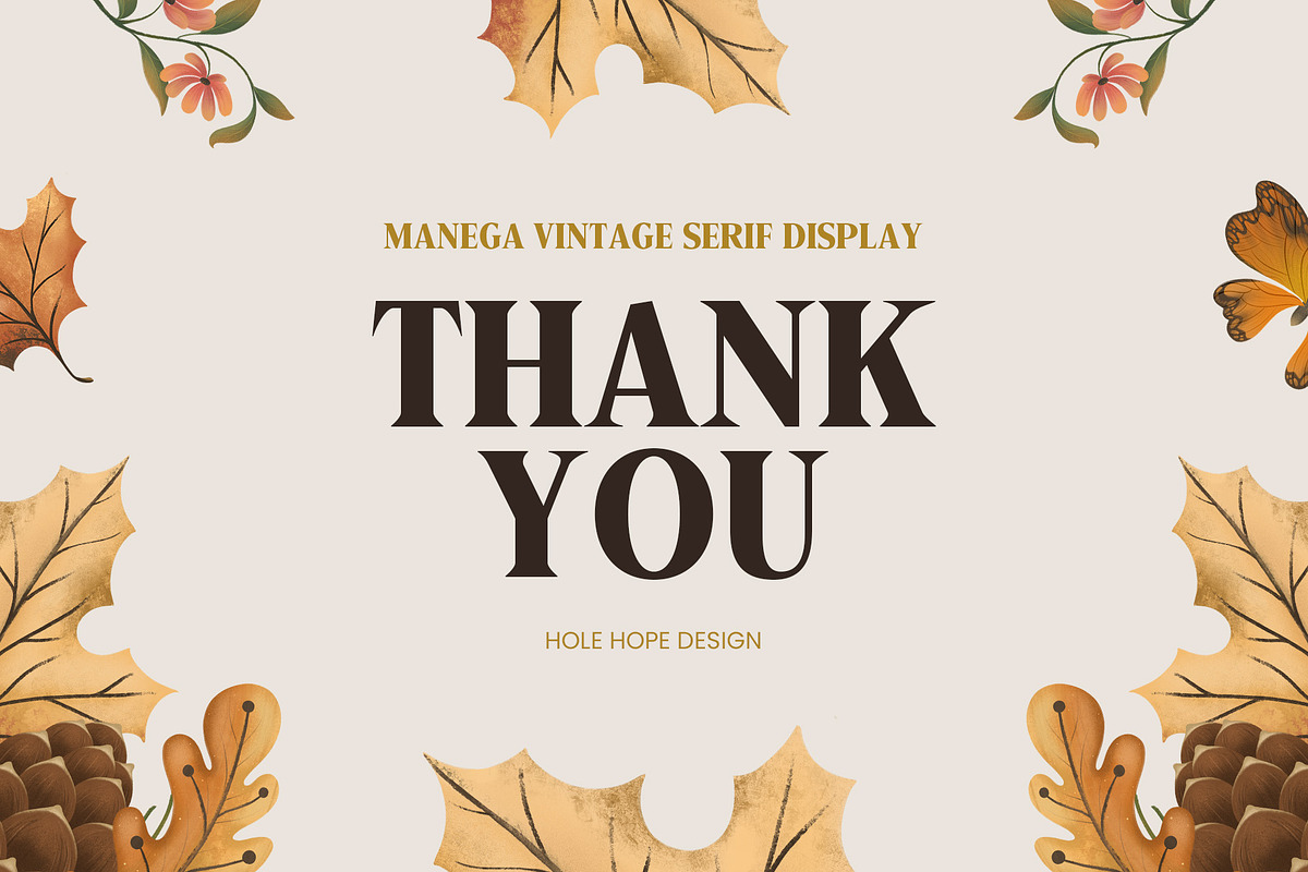 Manega | Vintage Serif Display Font, a Serif Font by Hole Hope Design