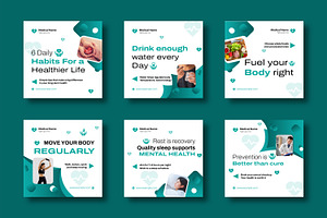 Healthy Lifestyle Social Media Post, a Social Media Template by MightyDesign