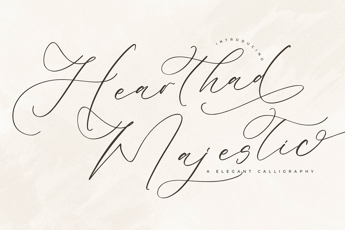 Hearthad Majestic Elegant Font, a Script Font by Storytype Studio (Photo 1 of 15)