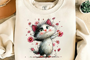 Whimsical Daisy Flowers Cat Clipart, an Illustration by Dream Creation (Thumbnail 7 of 8)