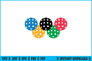 Pickleball Olympic Style Logo Design, a Sport Illustration by Handy Arts Studio