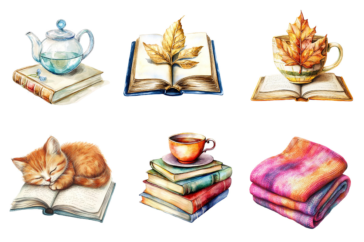 Fall Reading Nook Clipart, an Illustration by CreationArt (Photo 2 of 5)